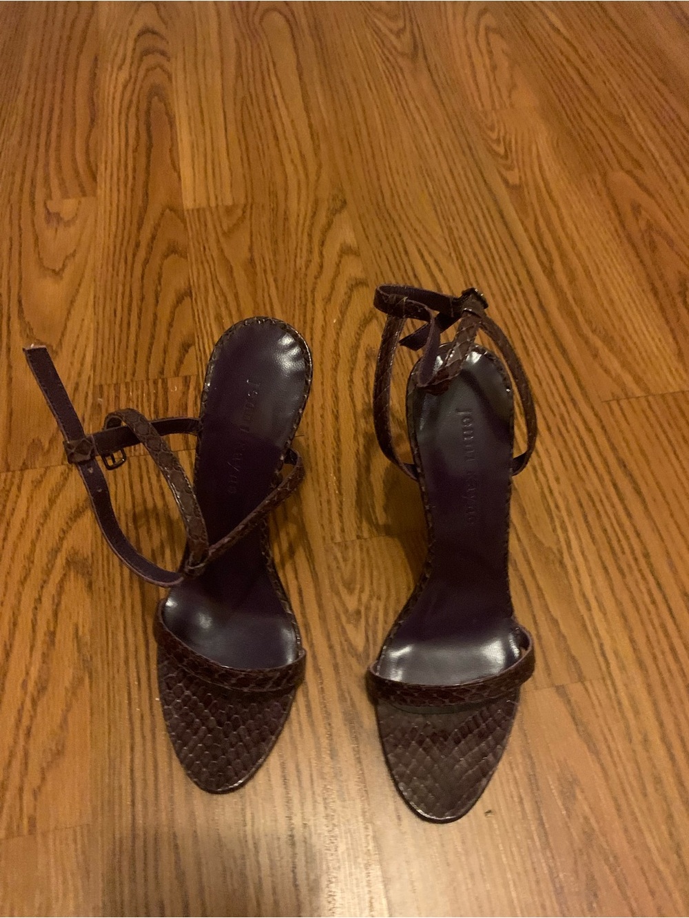 Women's Black Strappy Heeled Sandals